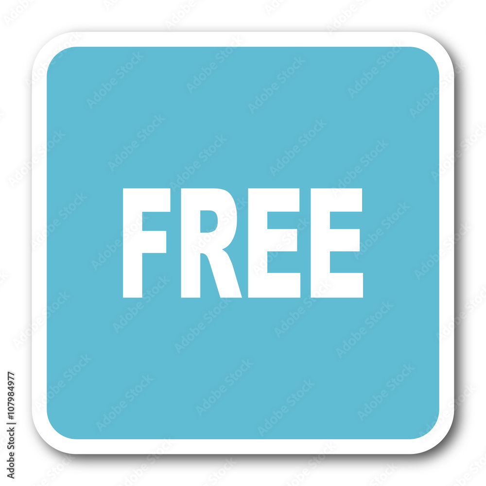 free blue square internet flat design icon free blue square internet flat design icon
