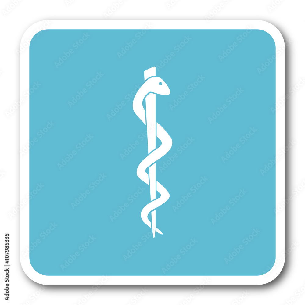 emergency blue square internet flat design icon emergency blue square internet flat design icon