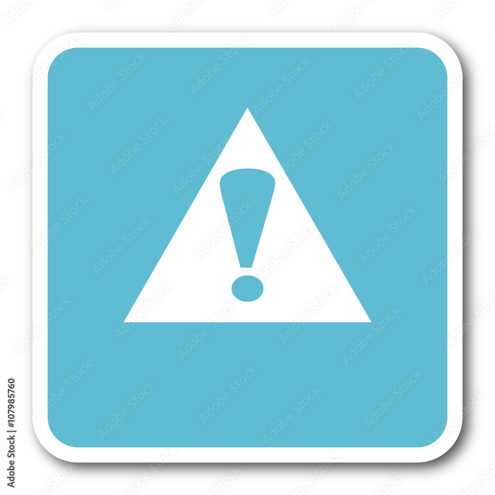 exclamation sign blue square internet flat design icon exclamation sign blue square internet flat design icon