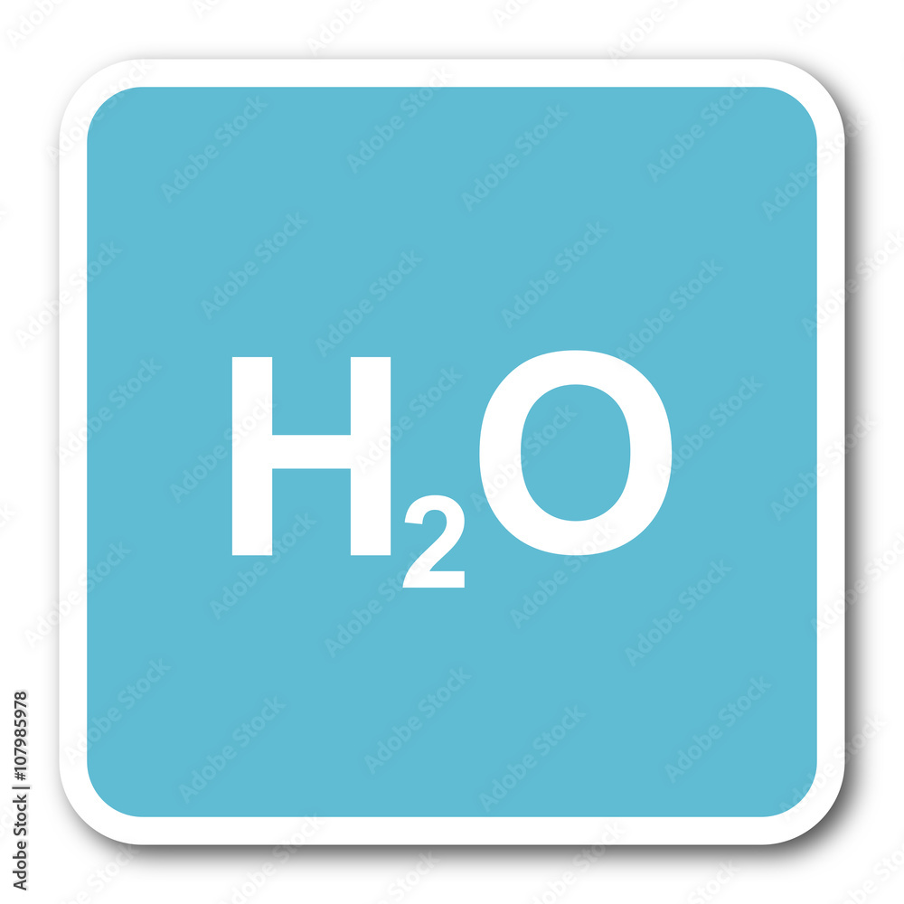 water blue square internet flat design icon water blue square internet flat design icon