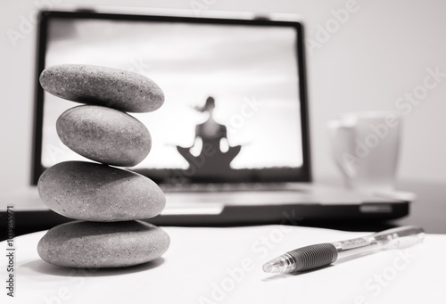 Canvas Print Relaxed and stress free work environment concept.