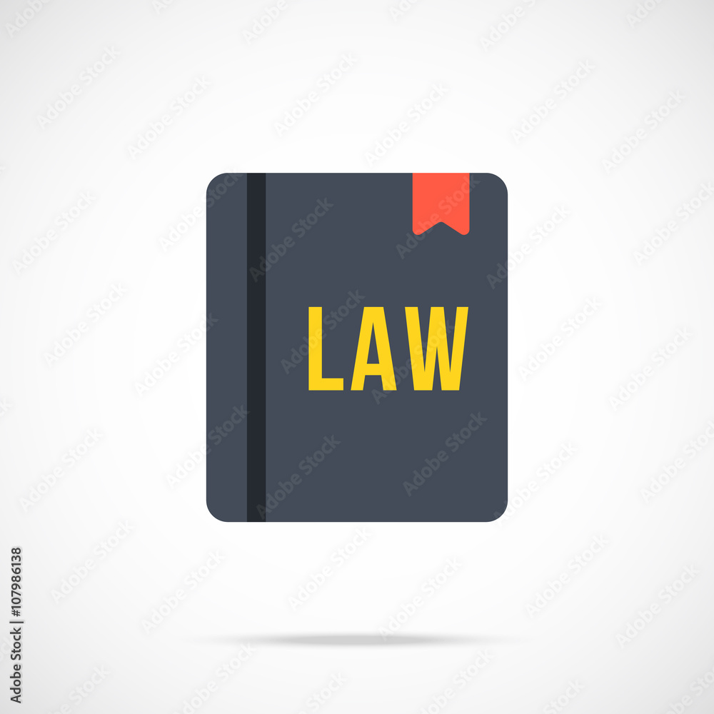 Vector law book icon. Modern flat design vector illustration Vector law book icon. Modern flat design vector illustration