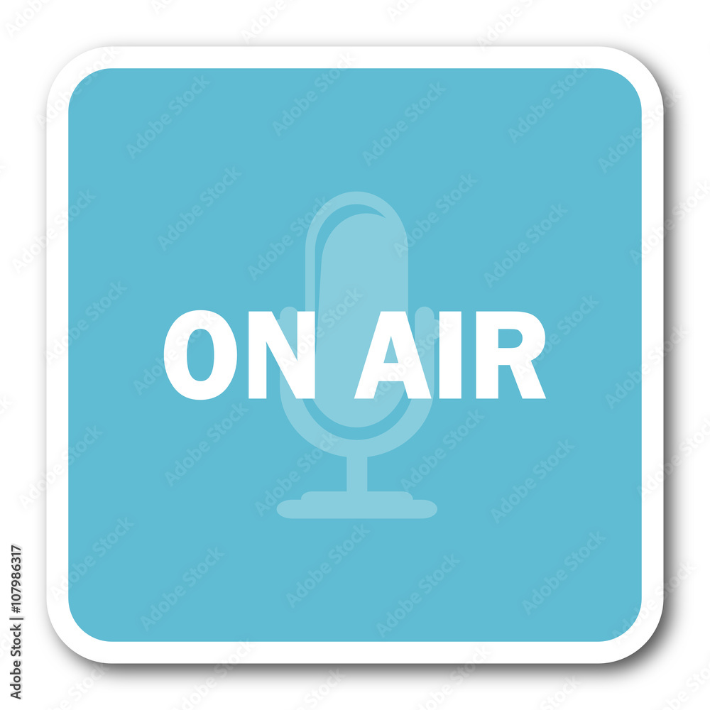 on air blue square internet flat design icon on air blue square internet flat design icon