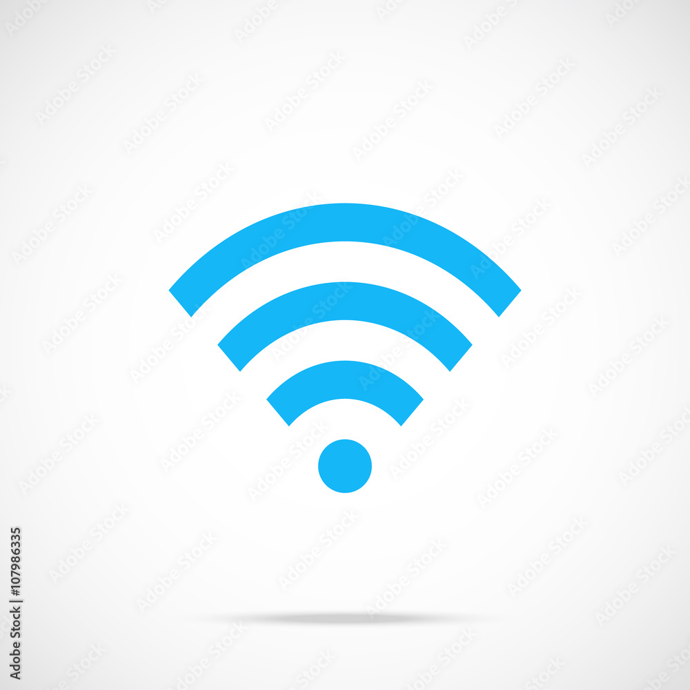 Vector wifi icon. Flat wi-fi icon. Flat design vector illustration Vector wifi icon. Flat wi-fi icon. Flat design vector illustration