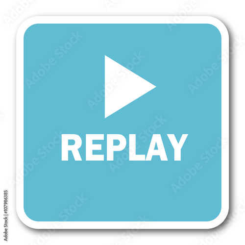 replay blue square internet flat design icon Free Download replay blue square internet flat design icon - GFXLoad