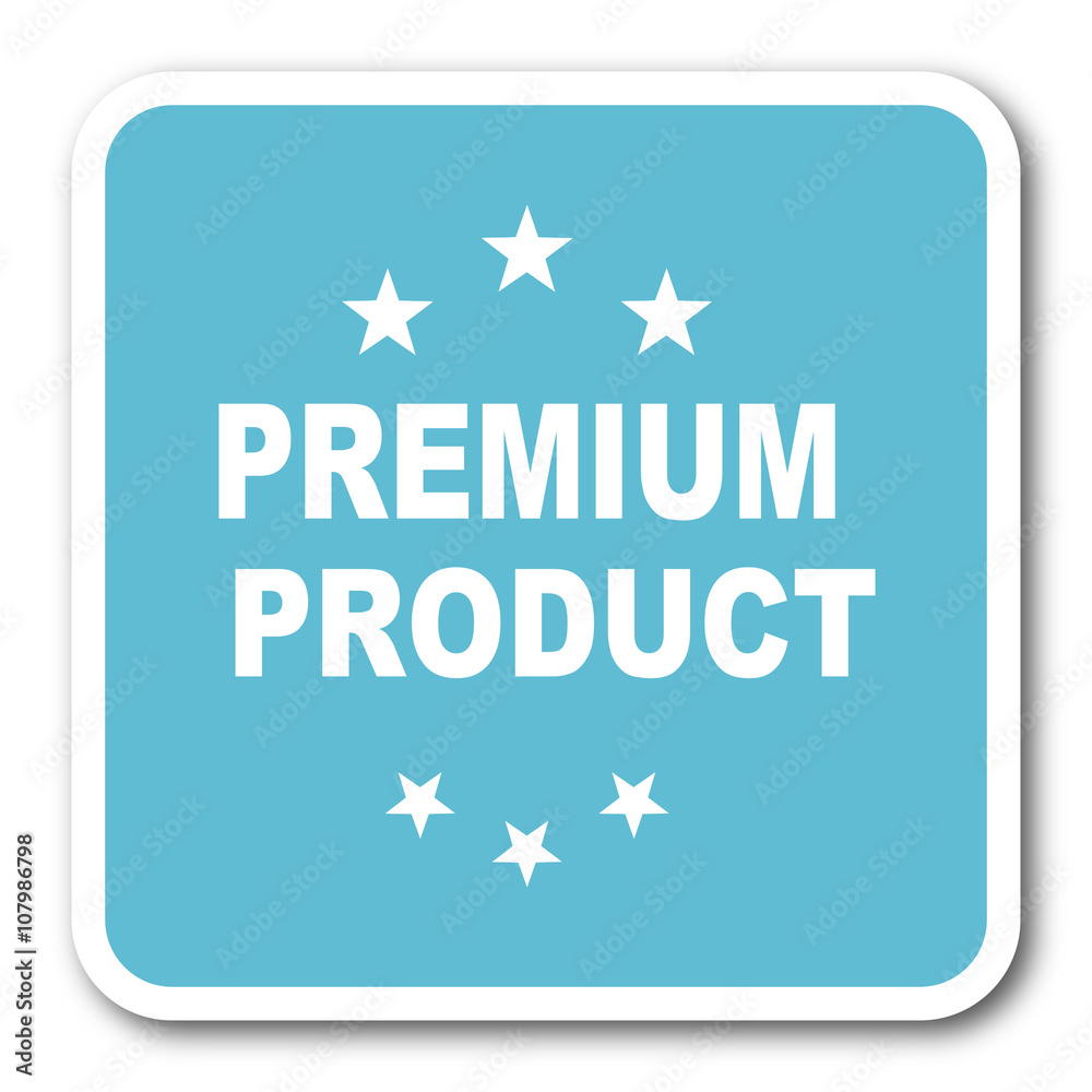 premium product blue square internet flat design icon premium product blue square internet flat design icon