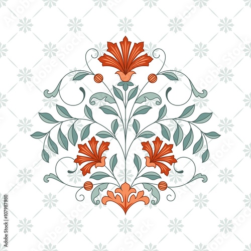 Vintage flower for design.