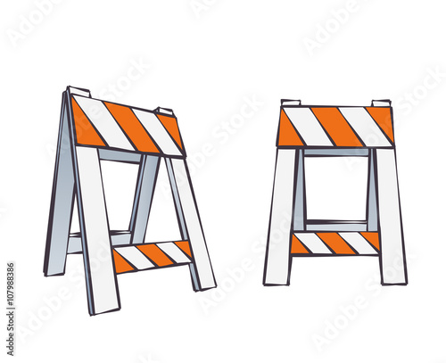 Cartoon Road Barriers