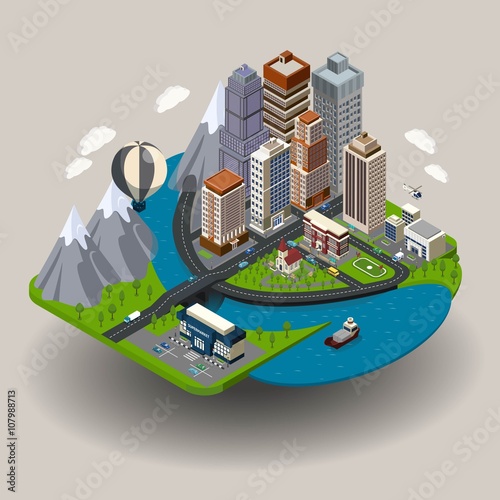 Isometric City Concept