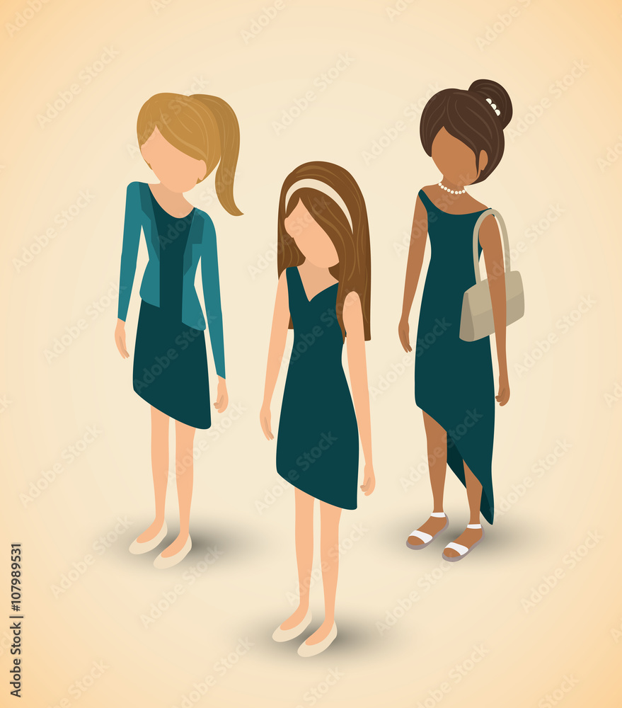 Isometric people graphic design, vector illustration Isometric people graphic design, vector illustration