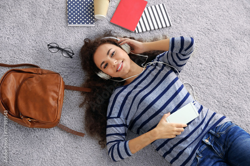 Smiling young woman relaxin...