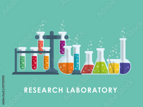 Graphic design of Chemical Laboratory , vector illustration