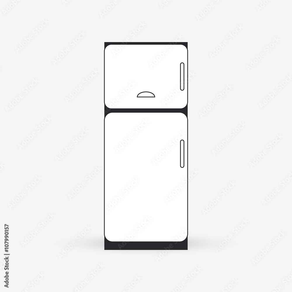 Icon of fridge design, vector illustration Icon of fridge design, vector illustration