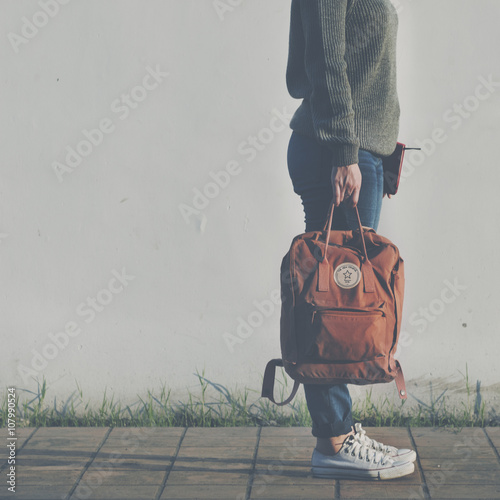 фотографія Woman Solo Traveler Holiday Trip Concept