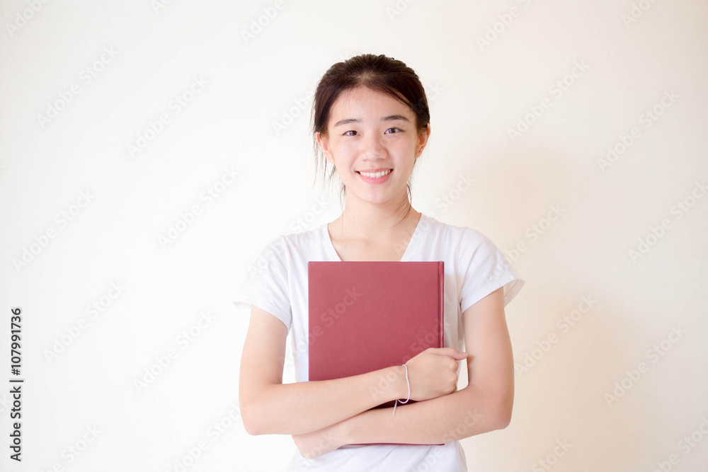 asia thai china student university beautiful girl write a book. asia thai china student university beautiful girl write a book.