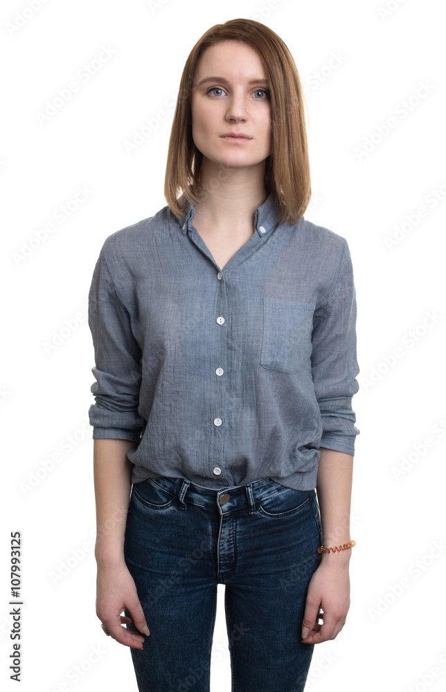 Fototapeta premium Casual style woman portrait.