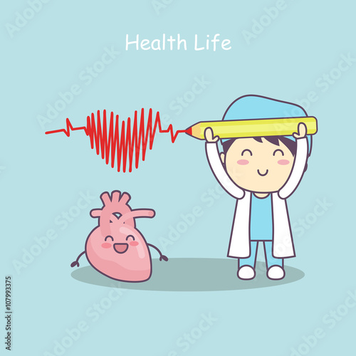 heart with doctor,health life