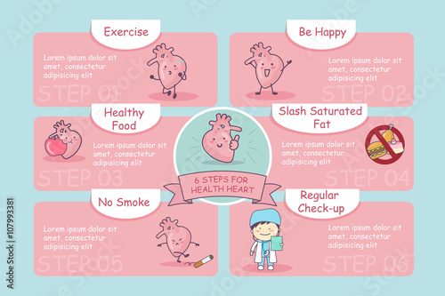 6 steps for health heart
