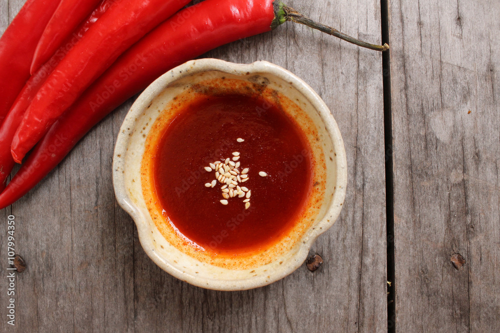 Korean red pepper paste gochujang Stock Photo Adobe Stock