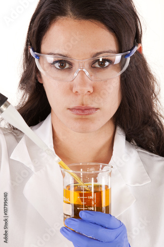 Female scientist in a research lab