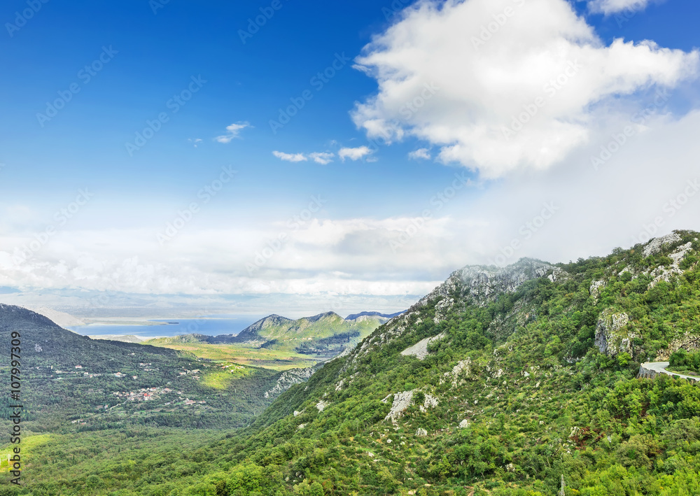 View of Skadar (Liqeni i Shkodres, Skadarsko jezero) lake Montenegro View of Skadar (Liqeni i Shkodres, Skadarsko jezero) lake Montenegro