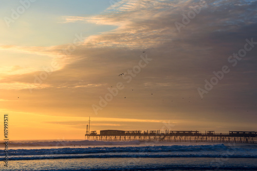 Famous pier at Pimentel. Peru, South America