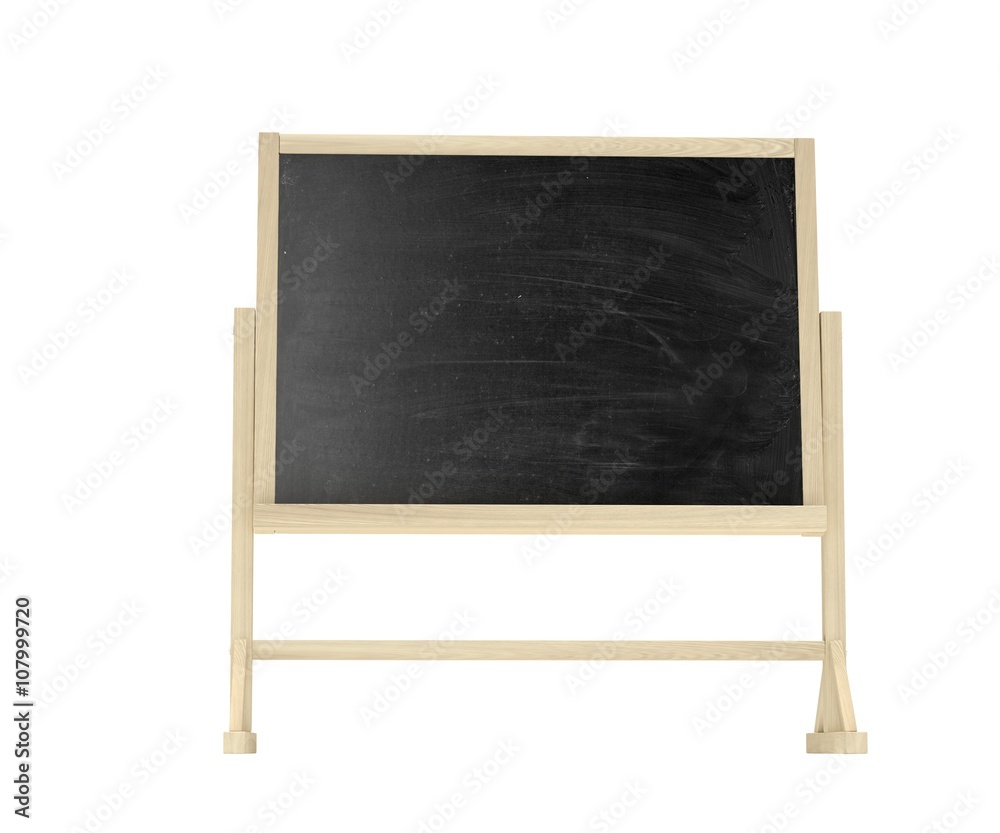 Obraz premium blackboard, chalkboard isolated on white. 3d rendering.