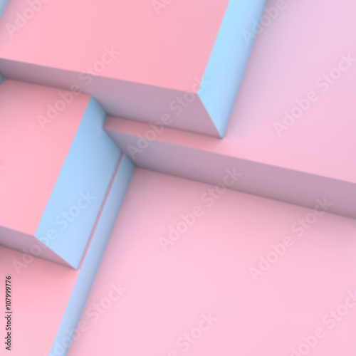 Abstract background with rose quartz and serenity cubes