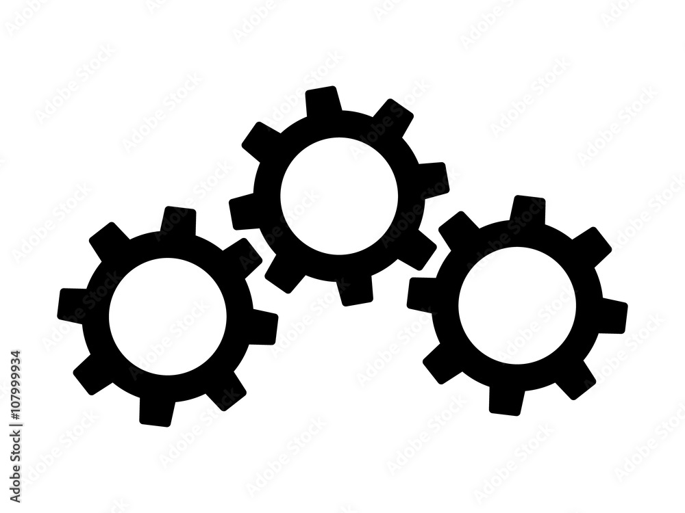machine gears / cogs flat icon for apps and websites machine gears / cogs flat icon for apps and websites