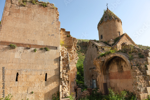 Surb Karapet church in wild green grass photo