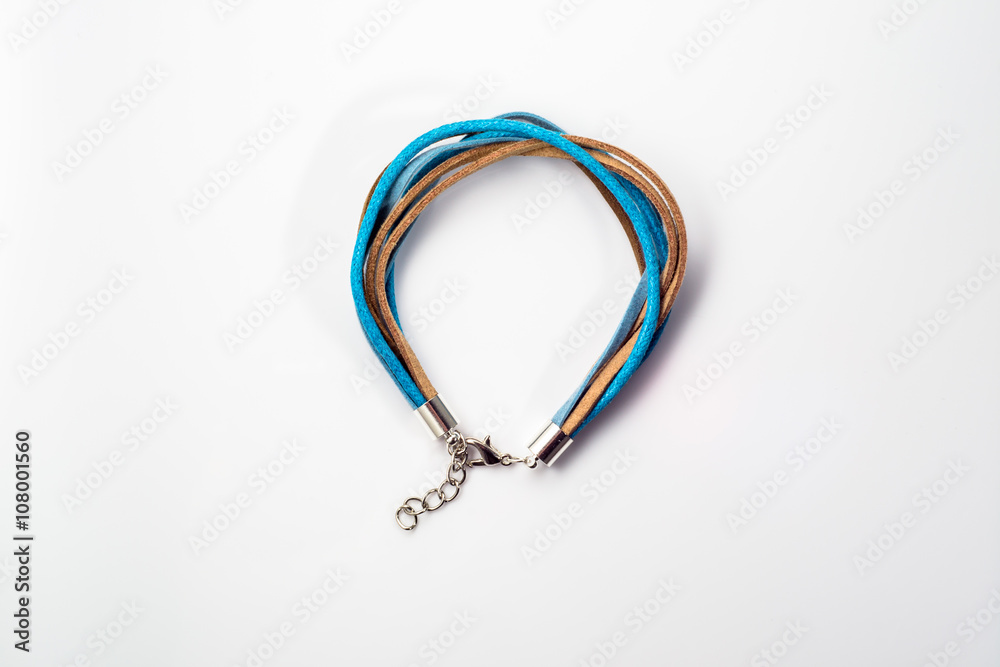 Youth bracelet made with leather and crystal glass, female jewelry and fashion Youth bracelet made with leather and crystal glass, female jewelry and fashion