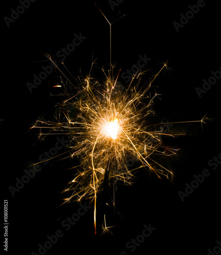 sparks of fire on a black background