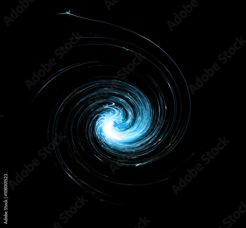 blue sparks of fire on a black background