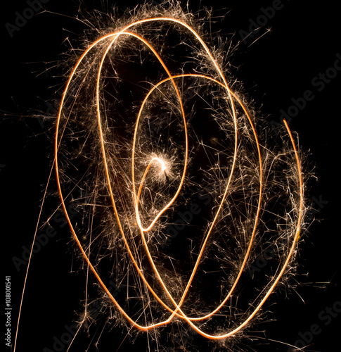 sparks of fire on a black background