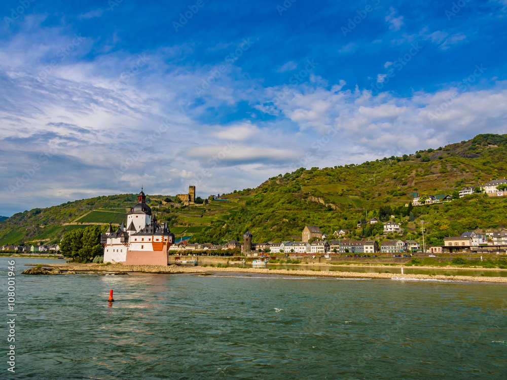 Pfalzgrafenstein Castle in the Rhine Gorge, Germany