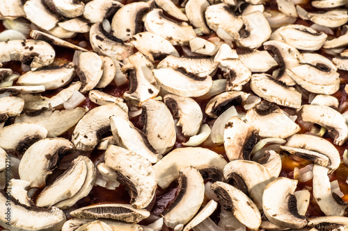 Slices of mushrooms
