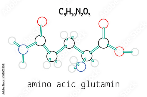 C5H10N2O3 glutamine amino acid molecule photo