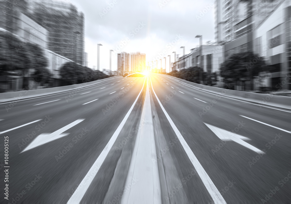 Fototapeta premium blurred city road background