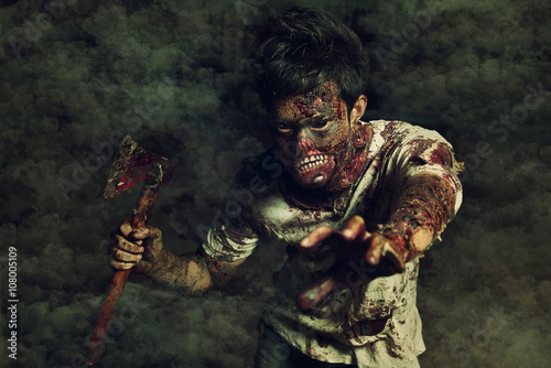 Slika na platnu zombie in the haunted school