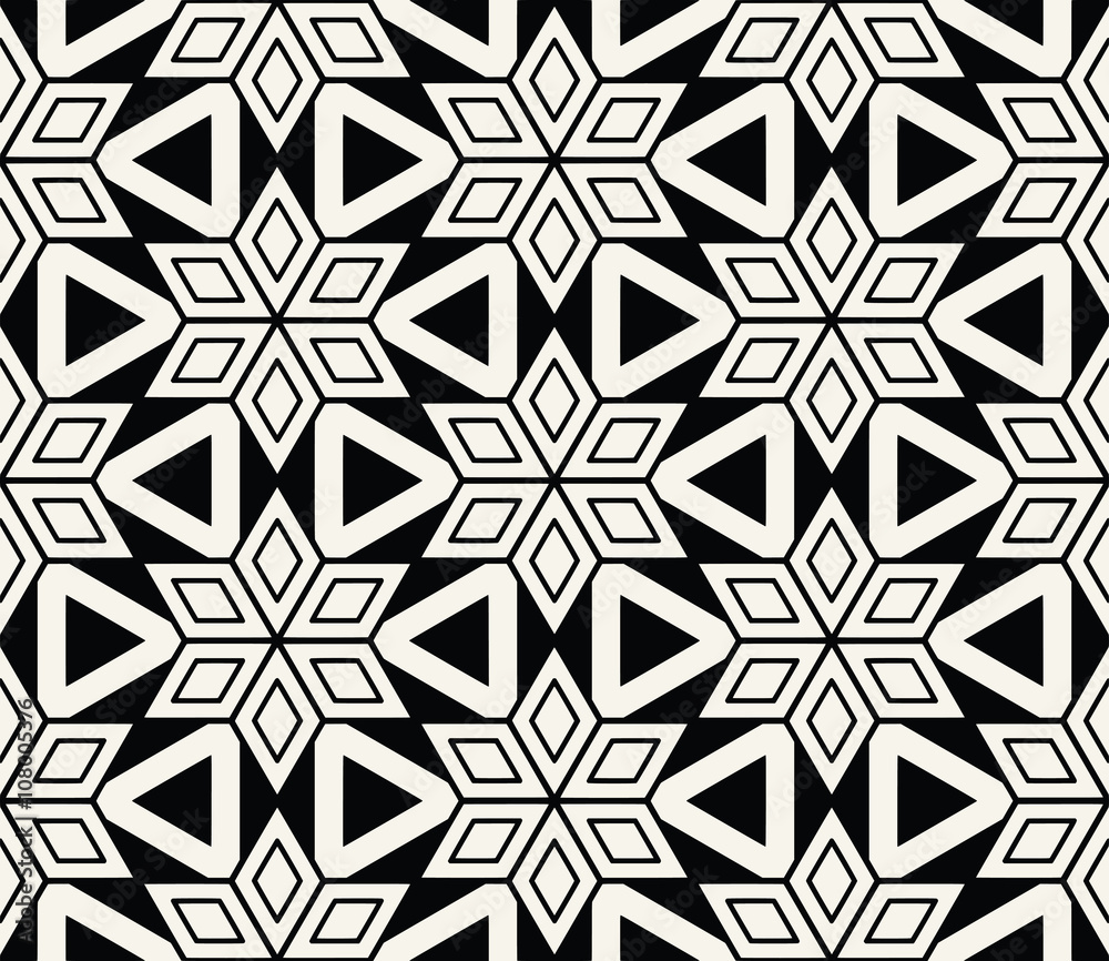 Star seamless geometric pattern background vector