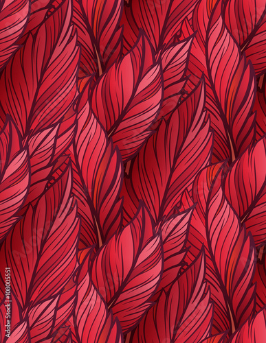 Bright leaves seamless pattern