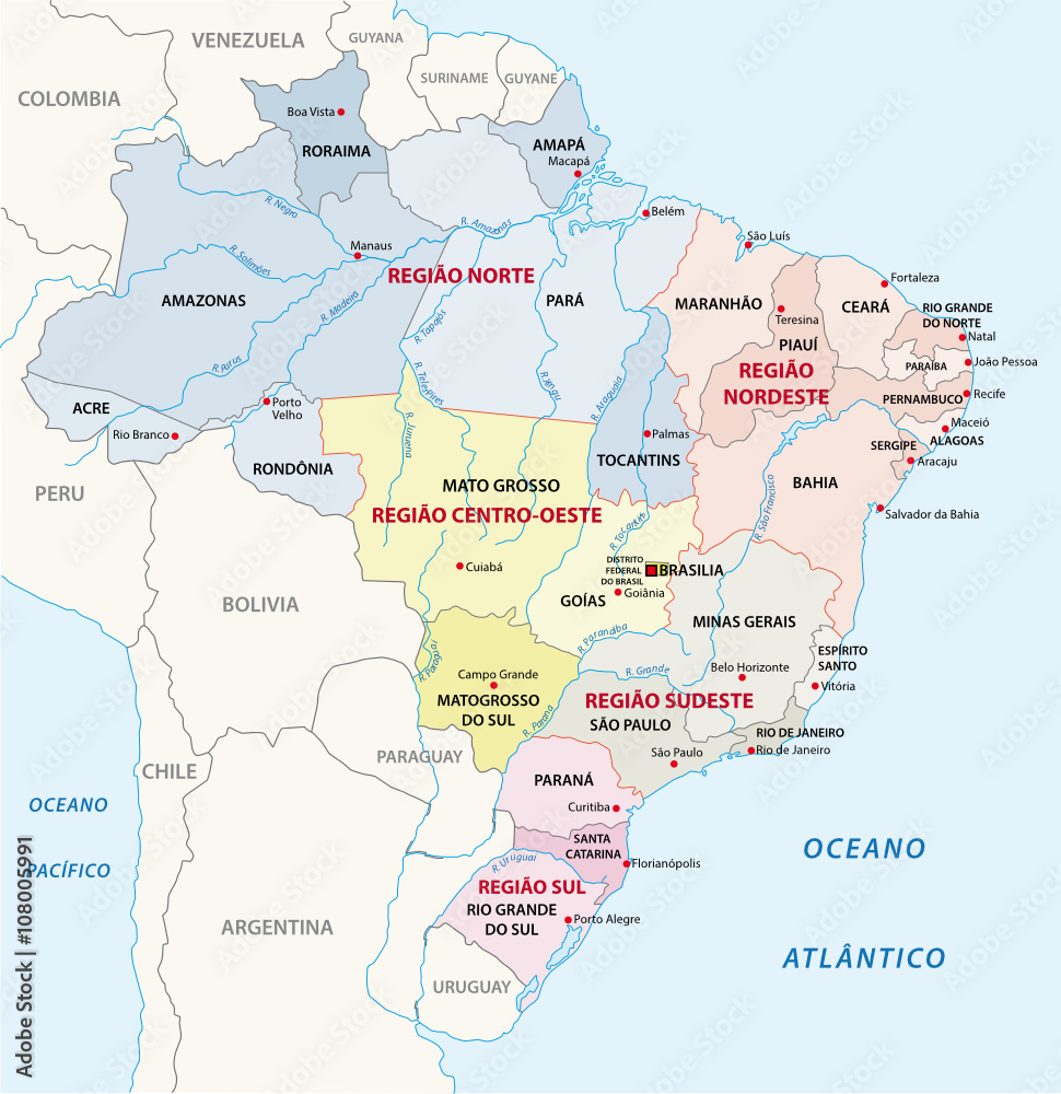 brazil administrative map