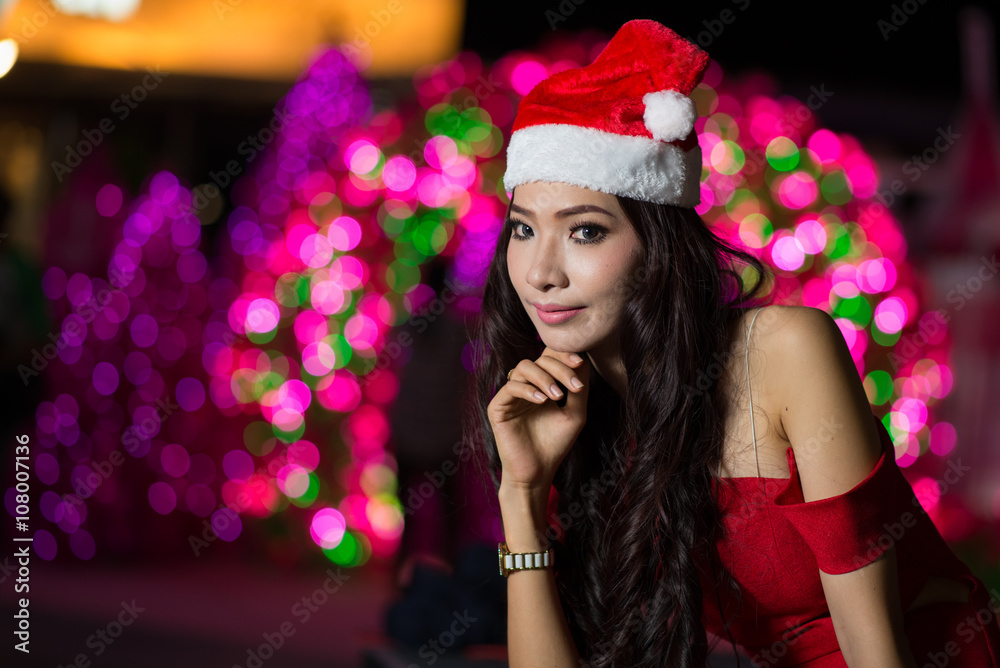 portrait of beautiful sexy girl wearing santa claus clothes portrait of beautiful sexy girl wearing santa claus clothes