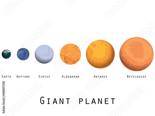 Giant planet. Planets and stars of the universe. Major planets.