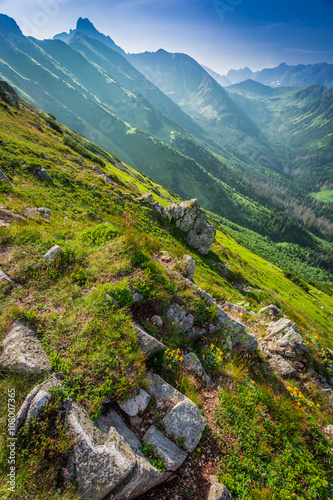Beautiful dawn in the Tatras mountains