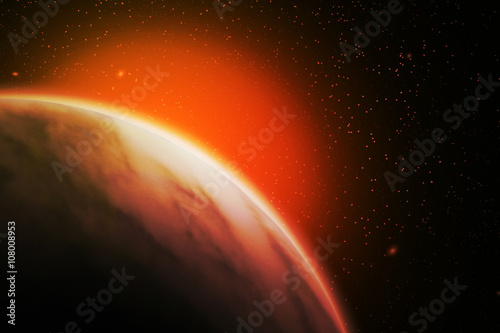 Fototapeta Naklejka Na Ścianę i Meble -  Red Planet Abstract Image