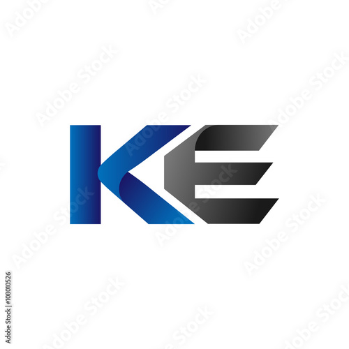 Free Download Modern Simple Initial Logo Vector Blue Grey Letters ke - GFXLoad