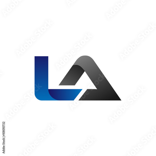 Φωτογραφία Modern Simple Initial Logo Vector Blue Grey Letters la