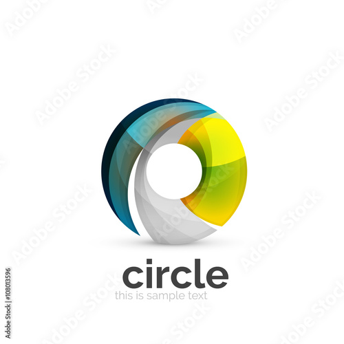 Abstract swirly round logo template Free Download Abstract swirly round logo template - GFXLoad