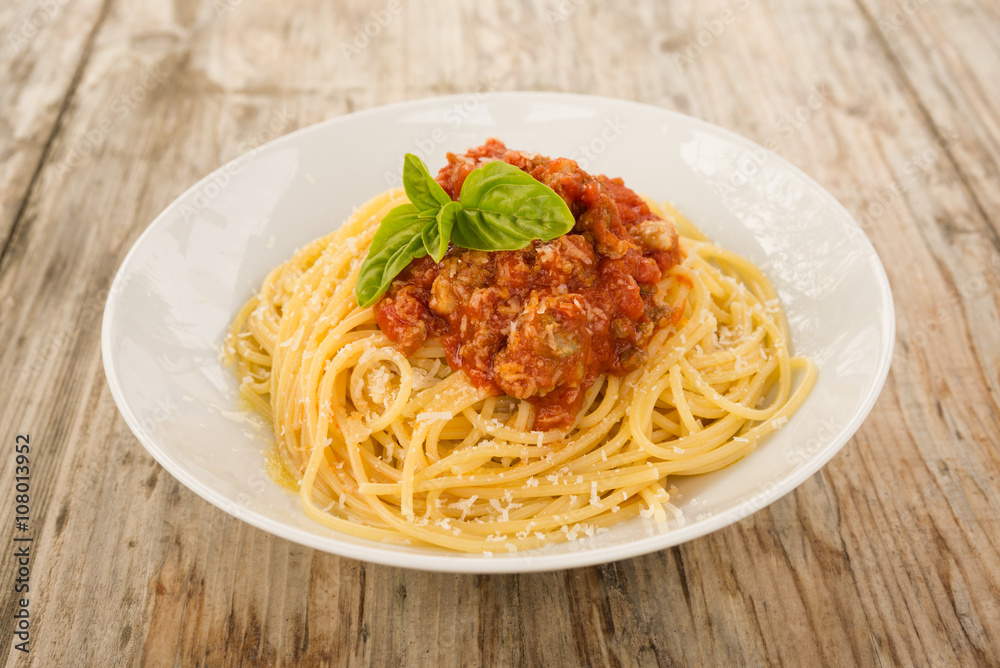 Spaghetti al ragù e formaggio, Italian Pasta Spaghetti al ragù e formaggio, Italian Pasta
